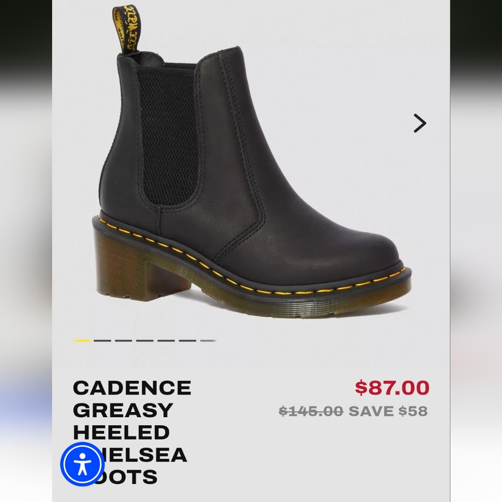 NWT Dr. Martens Cadence Greasy Heeled Chelsea Boots
